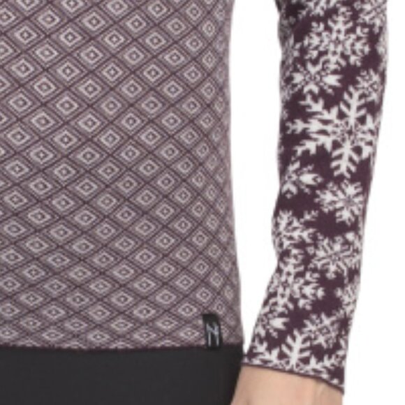 NEW NEVE DESIGNS Julia Quarter Zip Sweater merino wool blend Eggplant 563mn - Picture 2 of 4